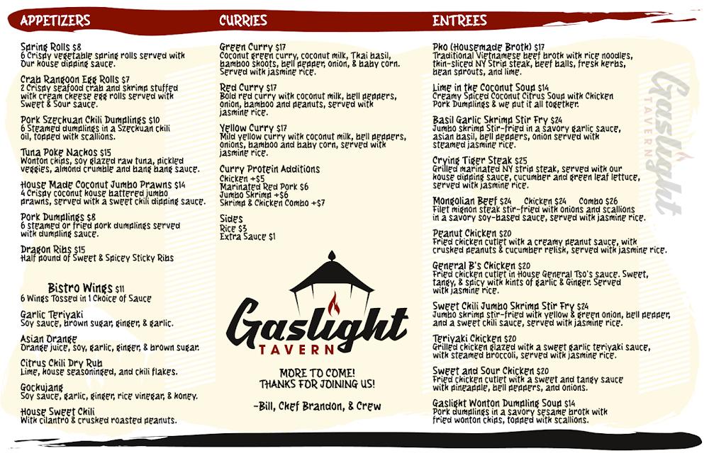 Gaslight Tavern Menu image 1